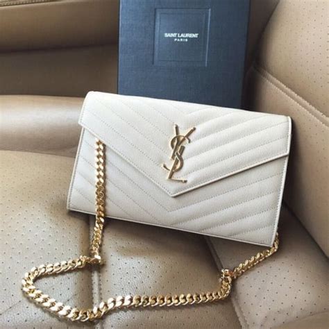 bolso blanco ysl|HANDBAGS .